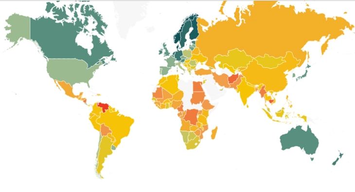 North Macedonia ranks 67th out of 142 in Rule of Law Index 