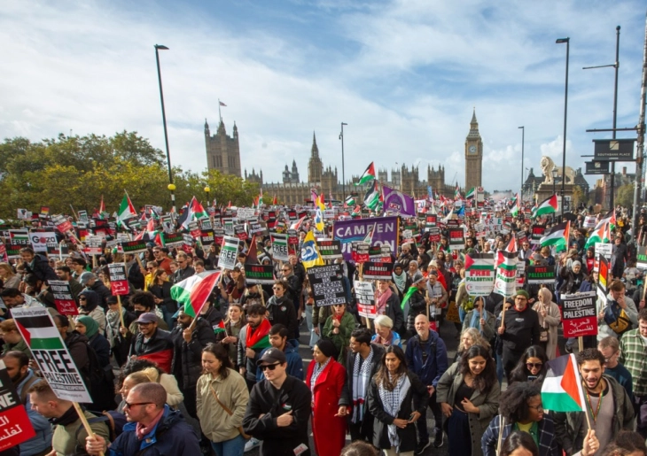 Protestë propalestineze në Londër