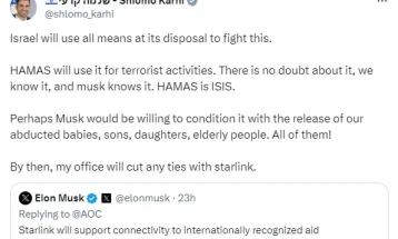 Israel says it won't allow use of Musk's Starlink in Gaza