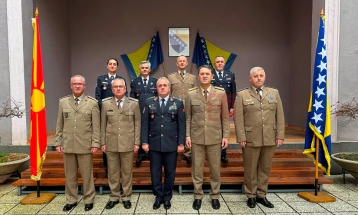 Gjeneral-nënkoloneli Gjurçinovski për vizitë zyrtare të forcave të armatosura të Bosnjë e Hercegovinës