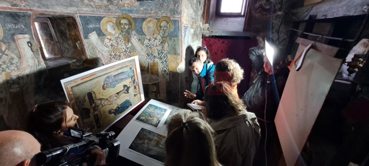 Француски реставратори во посета на Лешок, ќе соработуваат со домашните експерти околу зачувување на црковните фрескоживописи