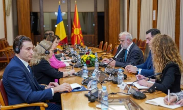 Xhaferi – Odobescu: Romania supports North Macedonia’s EU path, important to implement necessary reforms