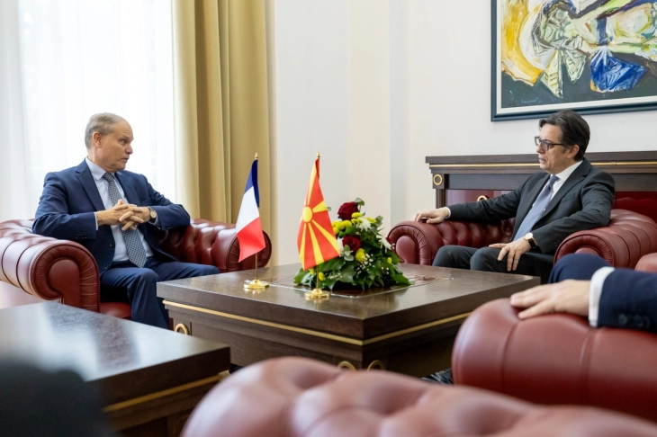 President Pendarovski meets René Troccaz, France's Special Envoy for Western Balkans