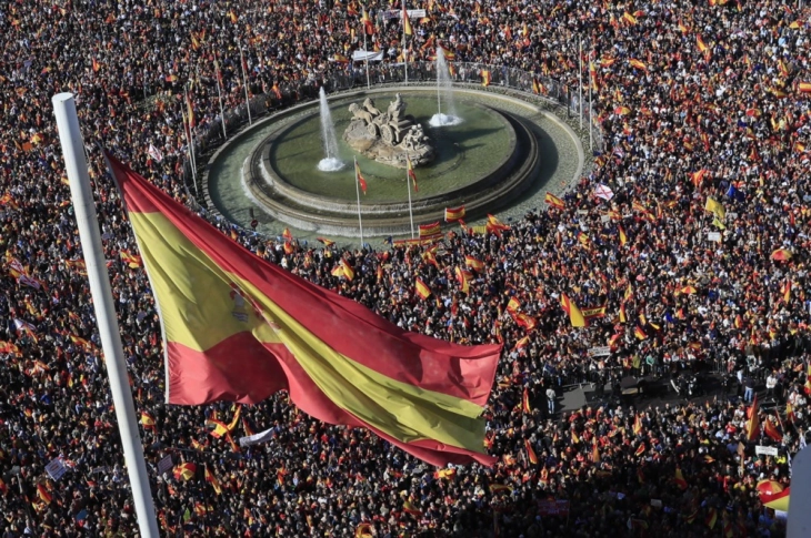 Најмасовен протест против Законот за амнестија во Шпанија, во Мадрид се собраа околу 170.000 лица