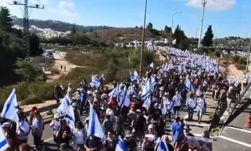 Учесниците на маршот за заложниците пристигнаа во Ерусалим, протестираа пред канцеларијата на Нетанјаху