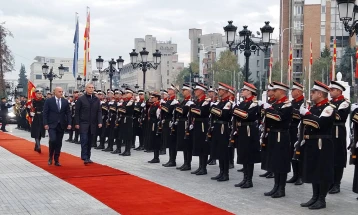 NATO Secretary General Stoltenberg holds tête-à-tête meeting with PM Kovachevski after welcoming ceremony