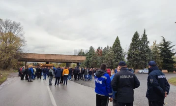 Работници на „Еуроникел“ го блокираа патот Кавадарци - Возарци, бараат спас за фабриката 