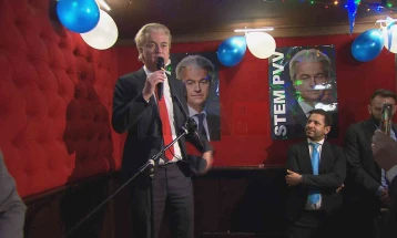 Right-wing populist Wilders' party projected to win Dutch elections