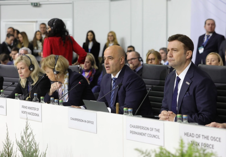 Kovaçevski: Të gjithë në OSBE kemi nevojë për paqe, stabilitet, historia do të na gjykojë për veprat tona