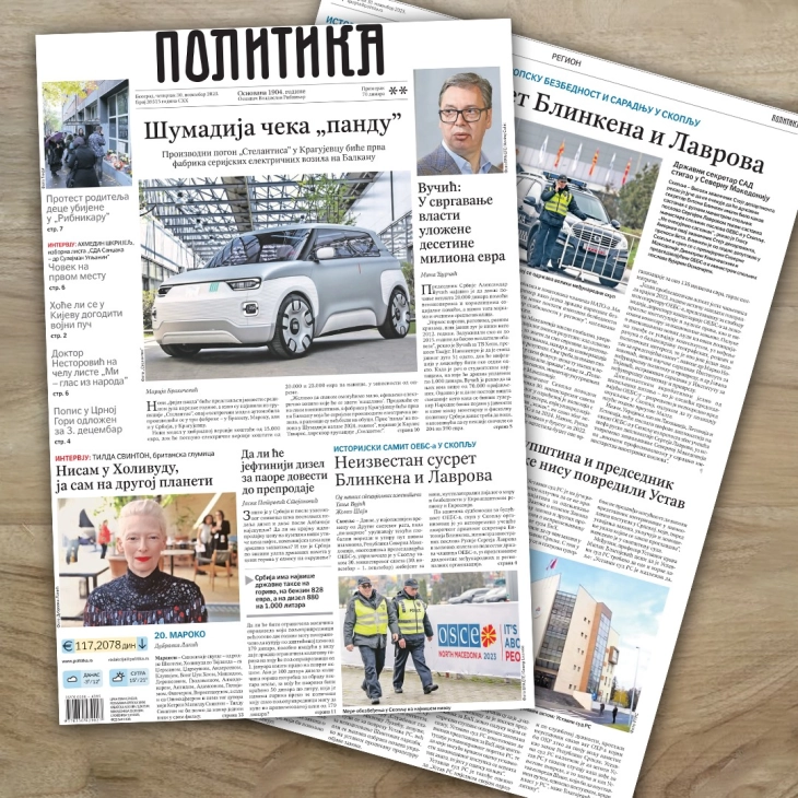 Спасовски за „Политика“: Северна Македонија мисли глобално - само дијалогот носи резултати