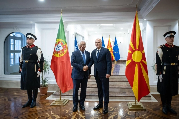 Антонио Коста: Португалија ќе продолжи со поддршката на европски пат на Северна Македонија  