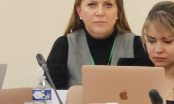 Deputetja Fanica Nikolloska në mbledhjen e Komisionit për kulturë, shkencë, arsim dhe media të APKE-së