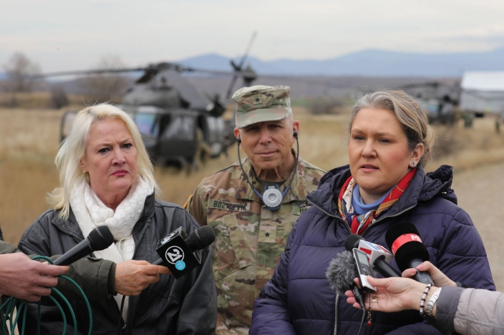 Defence Minister Petrovska and U.S. Ambassador Aggeler attend 'Brave Partner 23' exercise at Krivolak