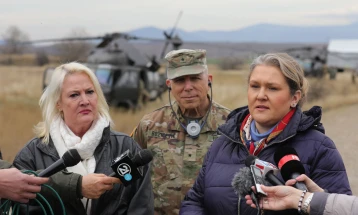 Defence Minister Petrovska and U.S. Ambassador Aggeler attend 'Brave Partner 23' exercise at Krivolak