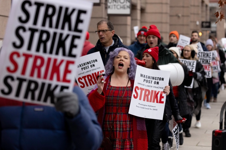 Вашингтон пост започна 24 часовен предупредувачки штрајк по гласини за можни отпуштања