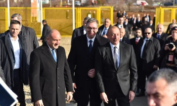 Вучиќ, Радев и Алиев ја пуштија во работа гасната интерконекција Србија –Бугарија со азербејџански гас