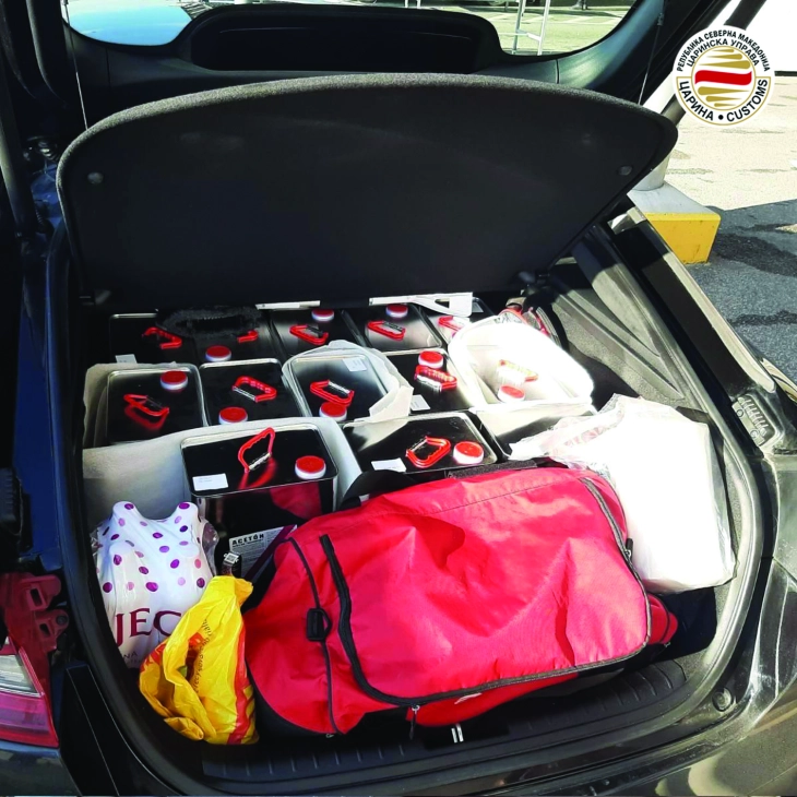 На ГП Табановце спречен обид за шверц на 126 литри прекурзори за производство на дрога