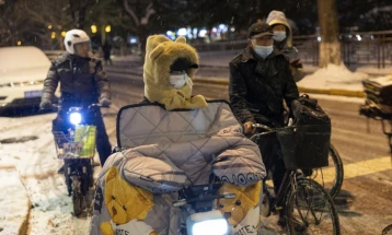 Температурата во одделни делови на Кина достигнаа рекордно ниско ниво