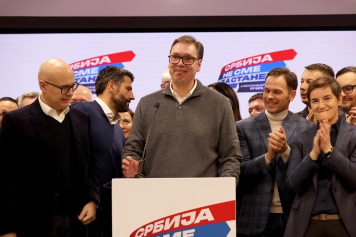 Вучиќ прогласи победа на изборите во Србија