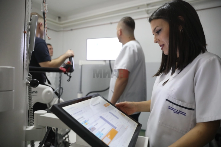 Во Клиниката за физикална медицина и рехабилитација пуштен во употреба апарат за роботска рехабилитација (ДПЛ)