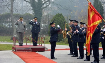 Shefi i Shtatmadhorisë së Forcave të armatosura të Shqipërisë Arben Kingji për vizitë në Armatën e Republikës së Maqedonisë së Veriut