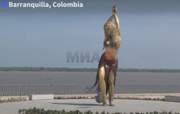 Откриен споменик со ликот на Шакира во Колумбија