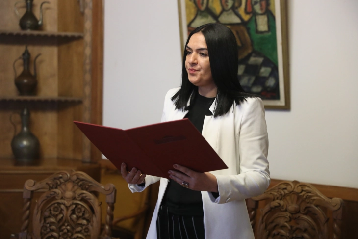 Newly elected member of Council of Public Prosecutors, Jelena Dogazanska-Koleva, gives solemn statement in Parliament