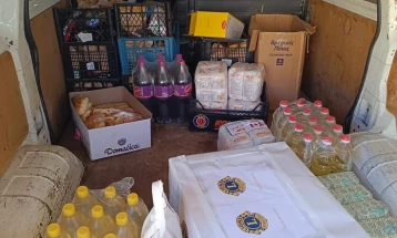Kavadarci food bank distributes food packages to people in need