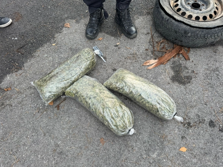 Пронајдени три килограми марихуана при претрес на патничко возило на наплатната станица во Тетово