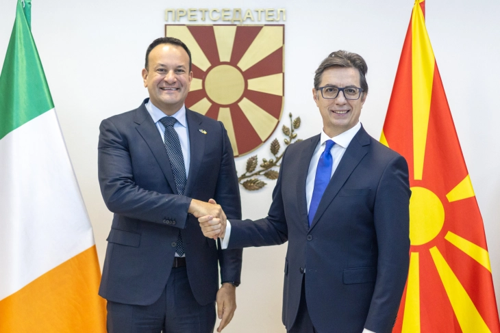 President Pendarovski meets Irish PM Vardkar