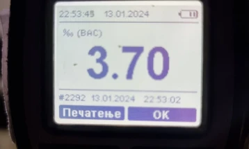 Санкциониран возач во Петровец со 3,7 промили алкохол во крвта