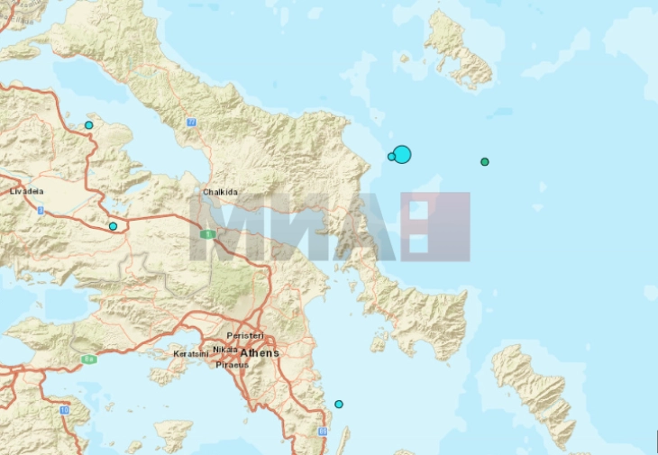 Земјотрес со јачина од 4,6 степени во близина на грчкиот остров Евија