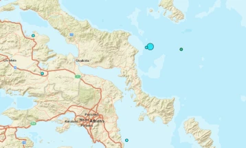 Tërmet me intensitet prej 4,6 ballë sipas Rihterit në afërsi të ishullit grek Evia