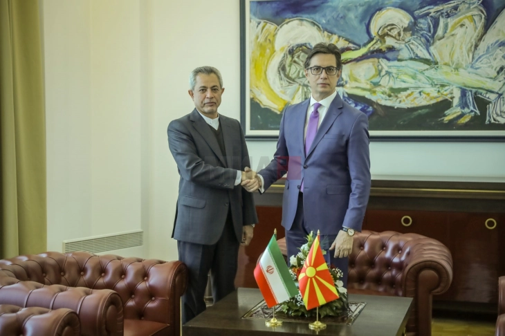 Presidenti Pendarovski ka pranuar letrat kredenciale të ambasadorit të sapoemëruar iranian, Ali Reza Irvash