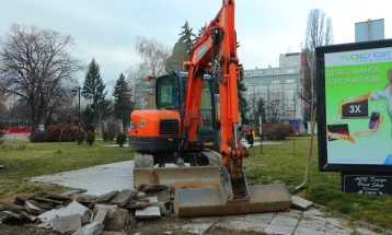 Почна реконструкција на малиот градски плоштад во Куманово