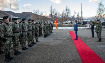 President Pendarovski visits Macedonian soldiers participating in KFOR mission in Kosovo