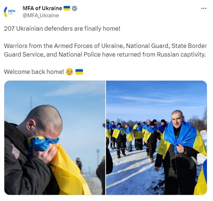 Русија и Украина разменија воени заробеници