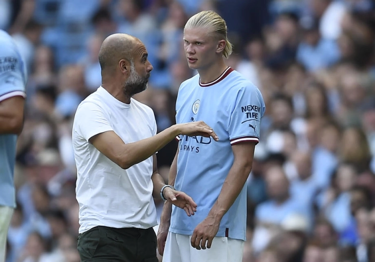 Guardiola dismisses rumours Erling Haaland is unhappy at City