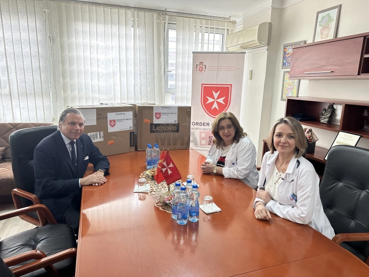 Donacion nga Ambasada e Urdhërit Sovran Ushtarak të Maltës për Klinikën për sëmundje të fëmijëve