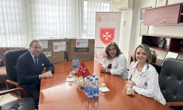 Donacion nga Ambasada e Urdhërit Sovran Ushtarak të Maltës për Klinikën për sëmundje të fëmijëve