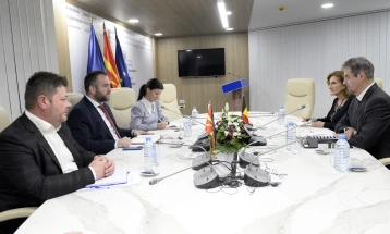 Caretaker interior minister meets with Belgian ambassador