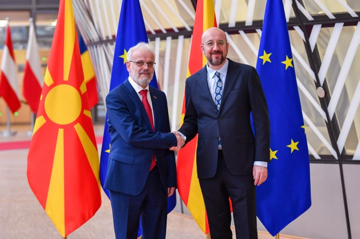 Xhaferi - Michel: North Macedonia must seize opportunity for EU membership