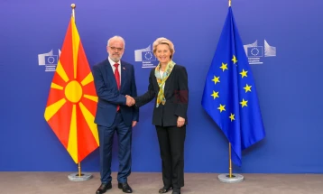 Џафери - Фон дер Лајен: Северна Македонија постигна многу и треба да продолжи по европскиот пат