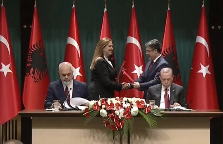 Ердоган-Рама: Турција и Албанија играат голема улога во зачувувањето на мирот и стабилноста во регионот