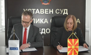 Constitutional Court, OSCE Mission to Skopje sign MoU