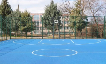 Заврши реконструкција на игралиште за кошарка во комплекс Соколана, Куманово