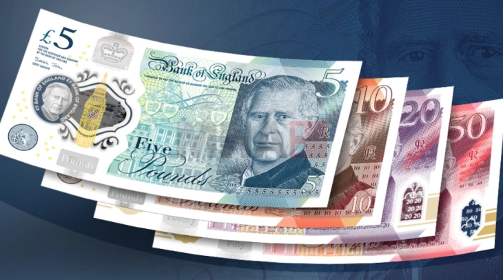 Излегуваат банкнотите со ликот на британскиот крал Чарлс