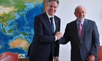 Blinken në takim me presidentin brazilian, Silva