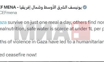 UNICEF: Shumica në Gazë mbijetojnë me një vakt në ditë, të tjerët nuk kanë asgjë