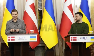 Zelenski -  Frederiksen: Danimarka ka luajtur një rol kyç në vendimin për dërgimin e aeroplanëve luftarakë F-16 në Ukrainë